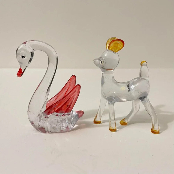 Vintage  1970s Decorative Crystal Pets Plastic Animal 6 Figurines Hong Kong - Picture 9 of 16
